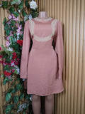 Robe évasée  manches longues drapée-M
