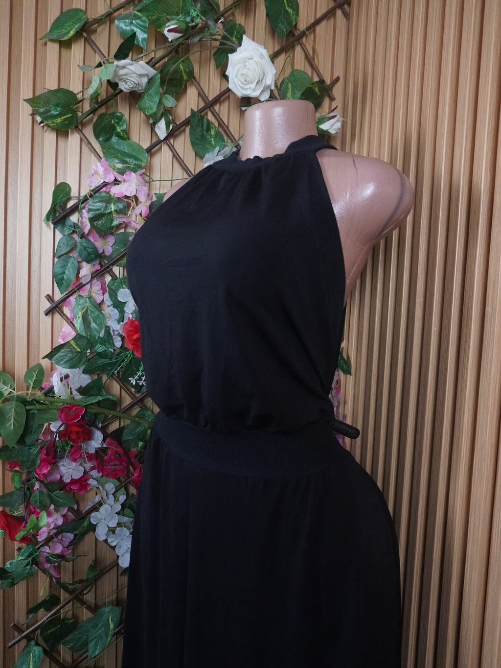 Robe évasée longues sans manches-L