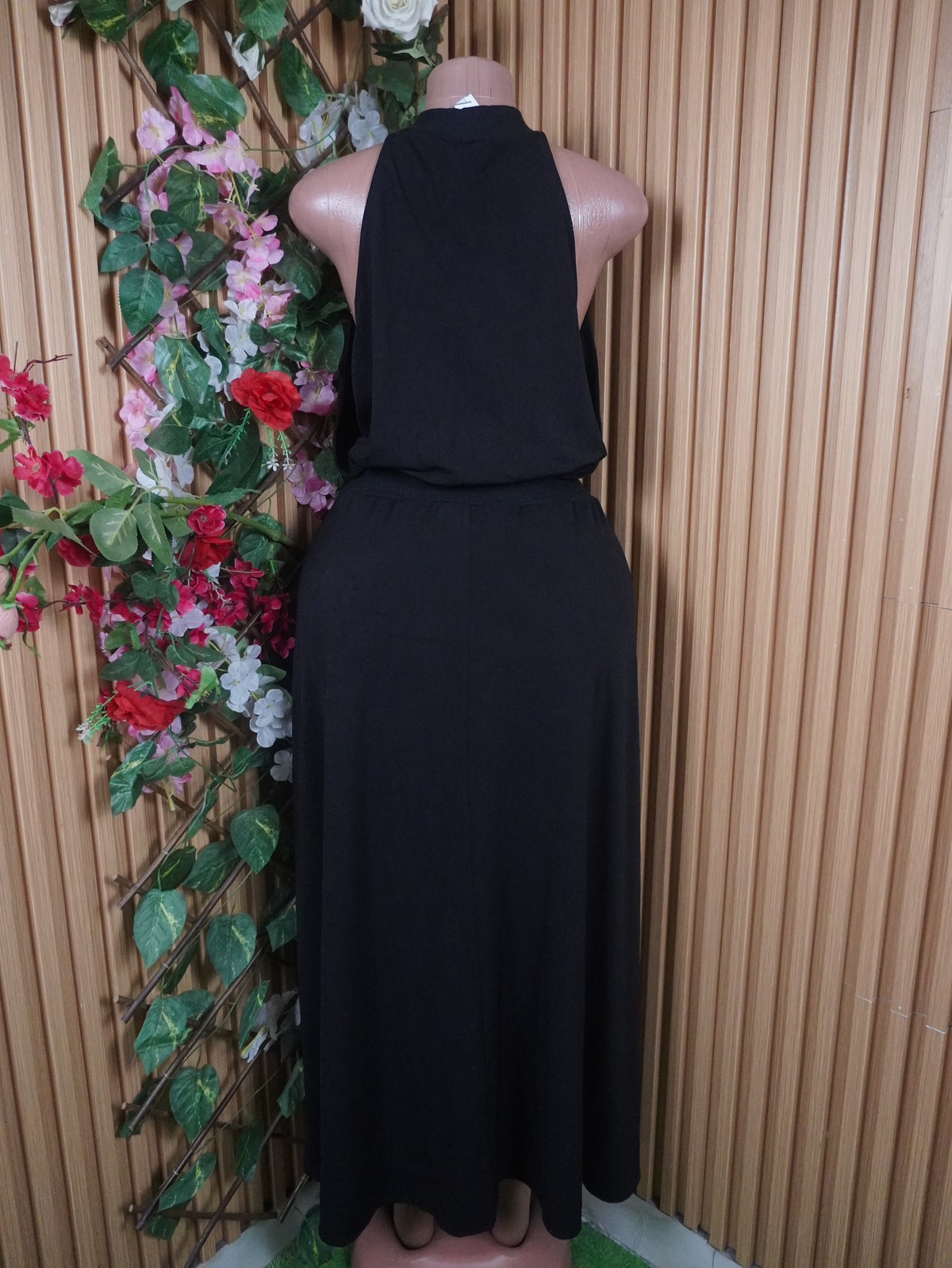 Robe évasée longues sans manches-L