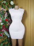 Robe moulante slim sans manches-M