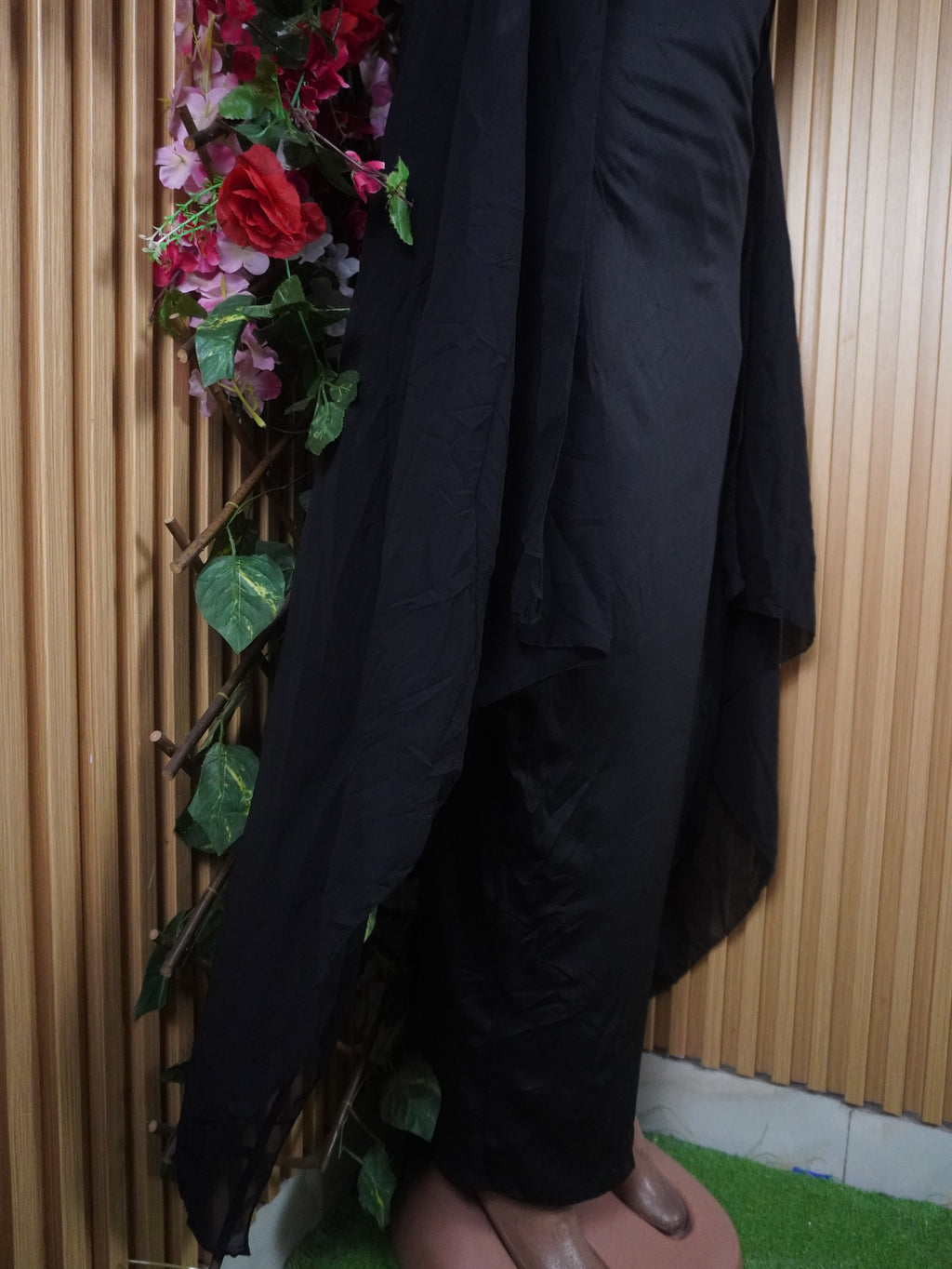 Robe évasée longue manche longues décollectée-XL
