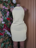 Robe moulante slim sans manches col rond-S