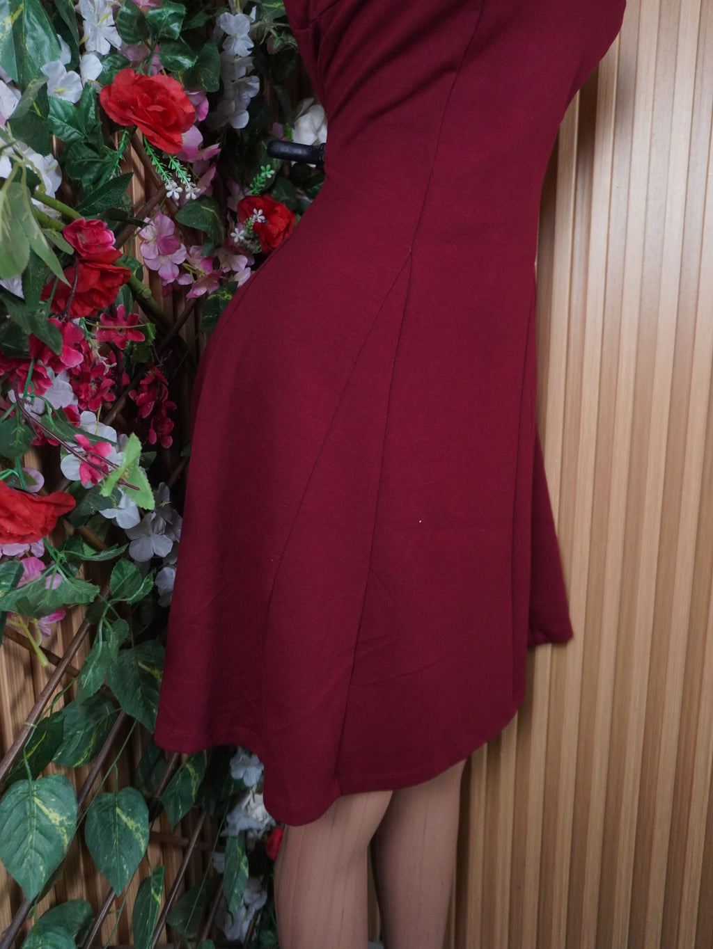 Robe évasée sans manches décollectée-S