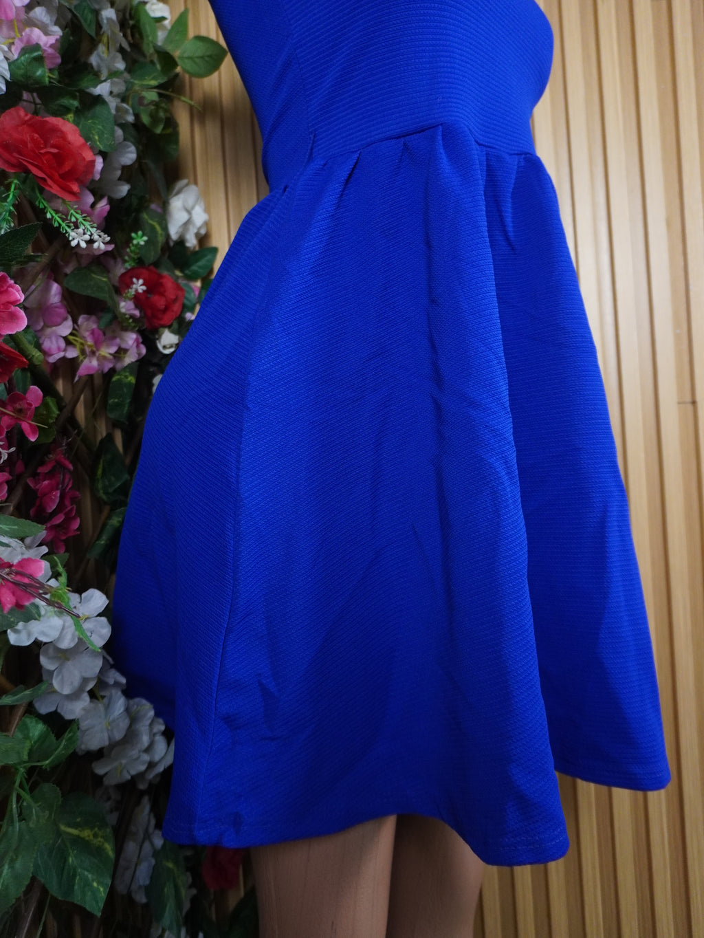 Robe évasée sans manches plisséé-S