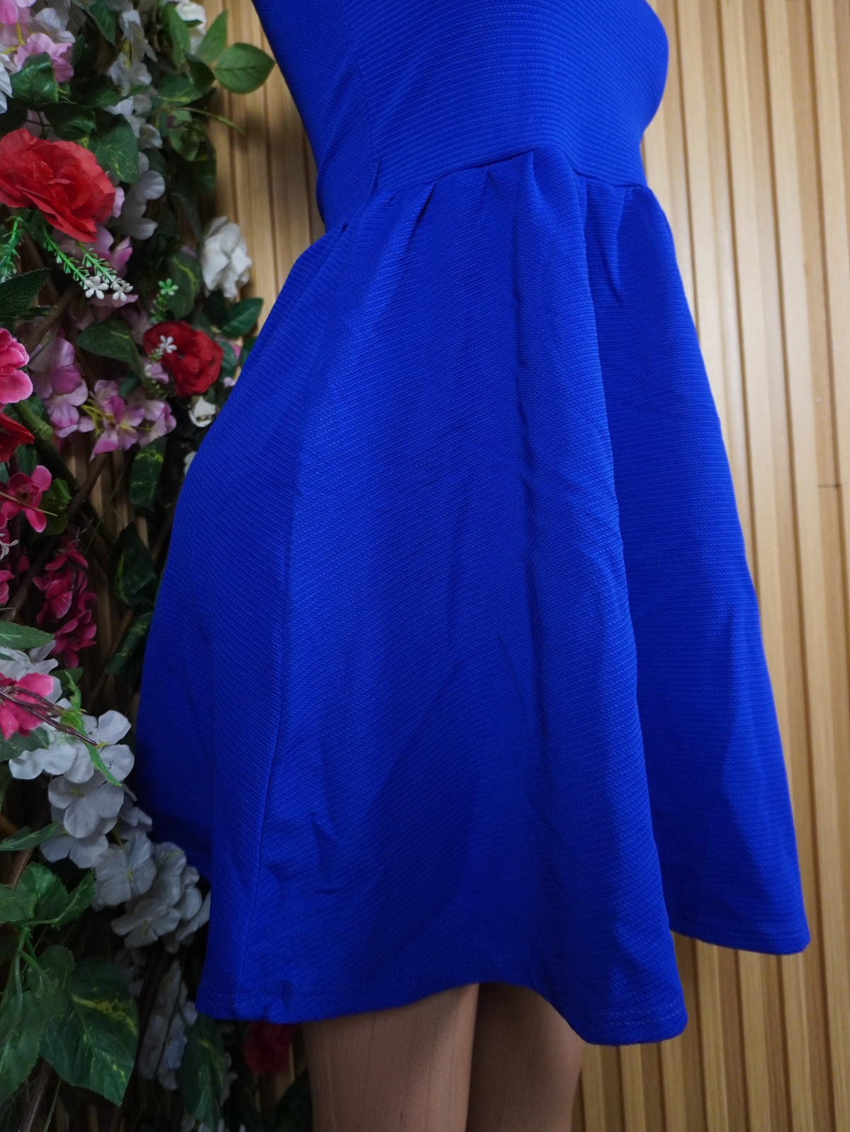 Robe évasée sans manches plisséé-S