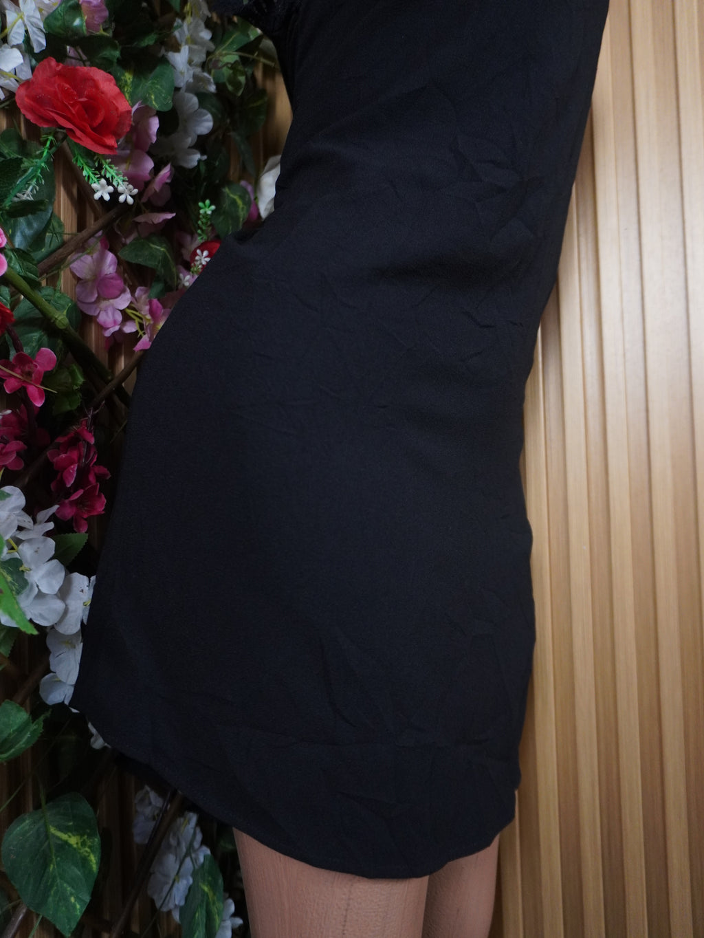 Robe évasée sans manches décolletée-M