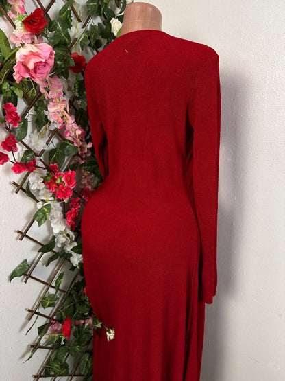 Robe longue confortable à colle en V - Perluna Store