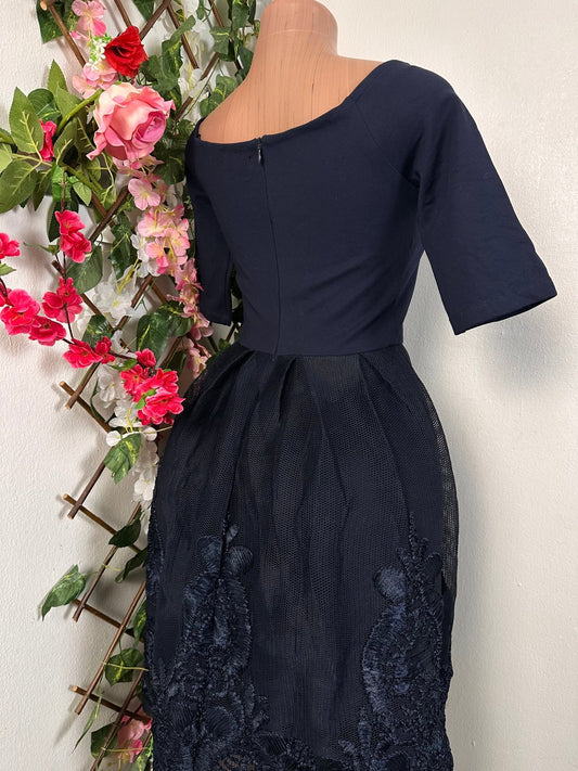Robe mi longue en toile évasée d'écolleté halter manche courte - Perluna Store