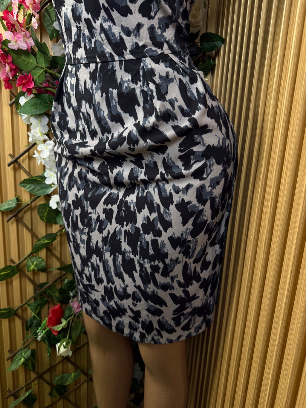 Robe moulante sans manches imprimée animal - Perluna Store