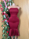 Robe moulante sans manches bustier-S