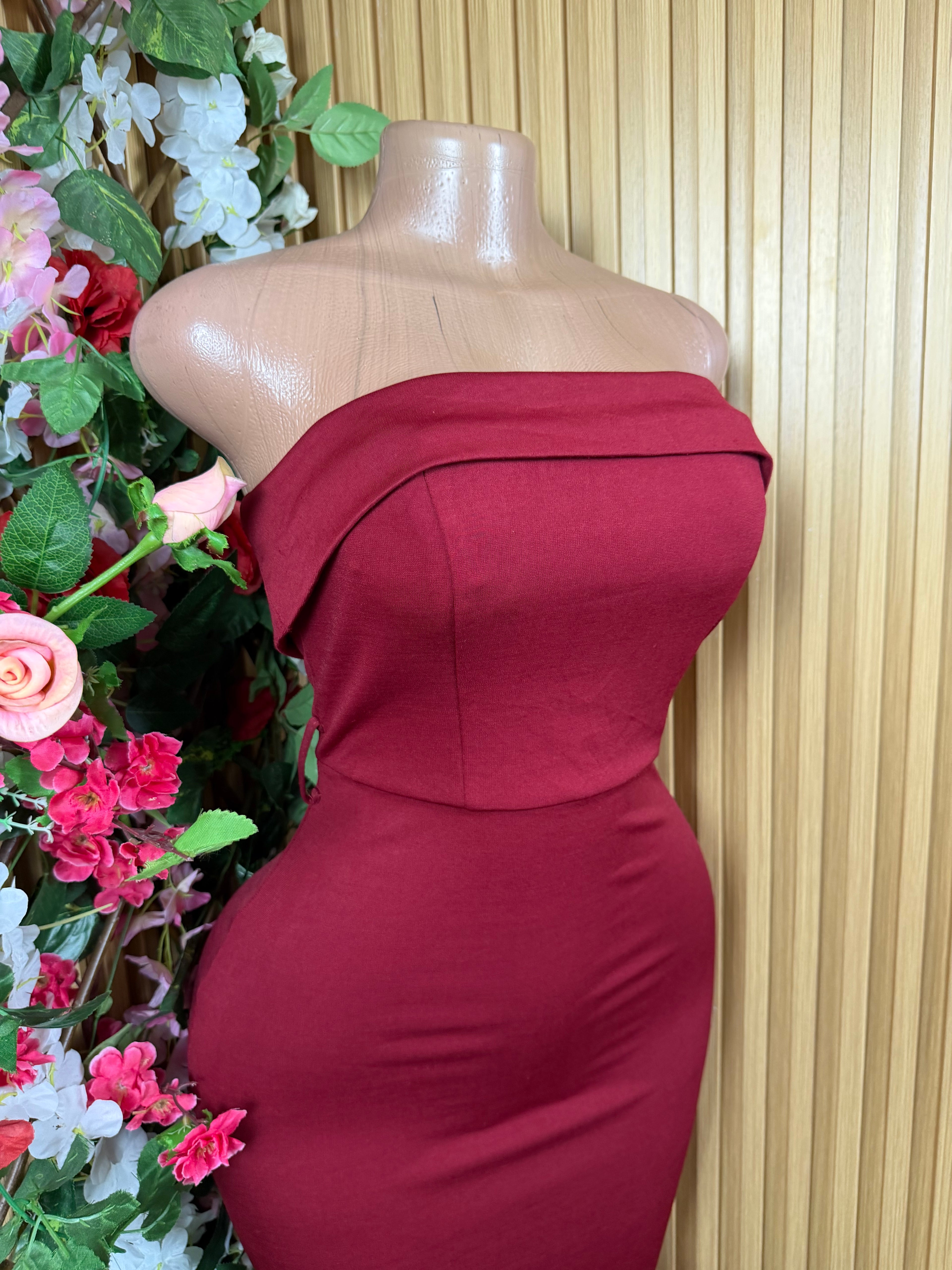 Robe moulante sans manches bustier-S