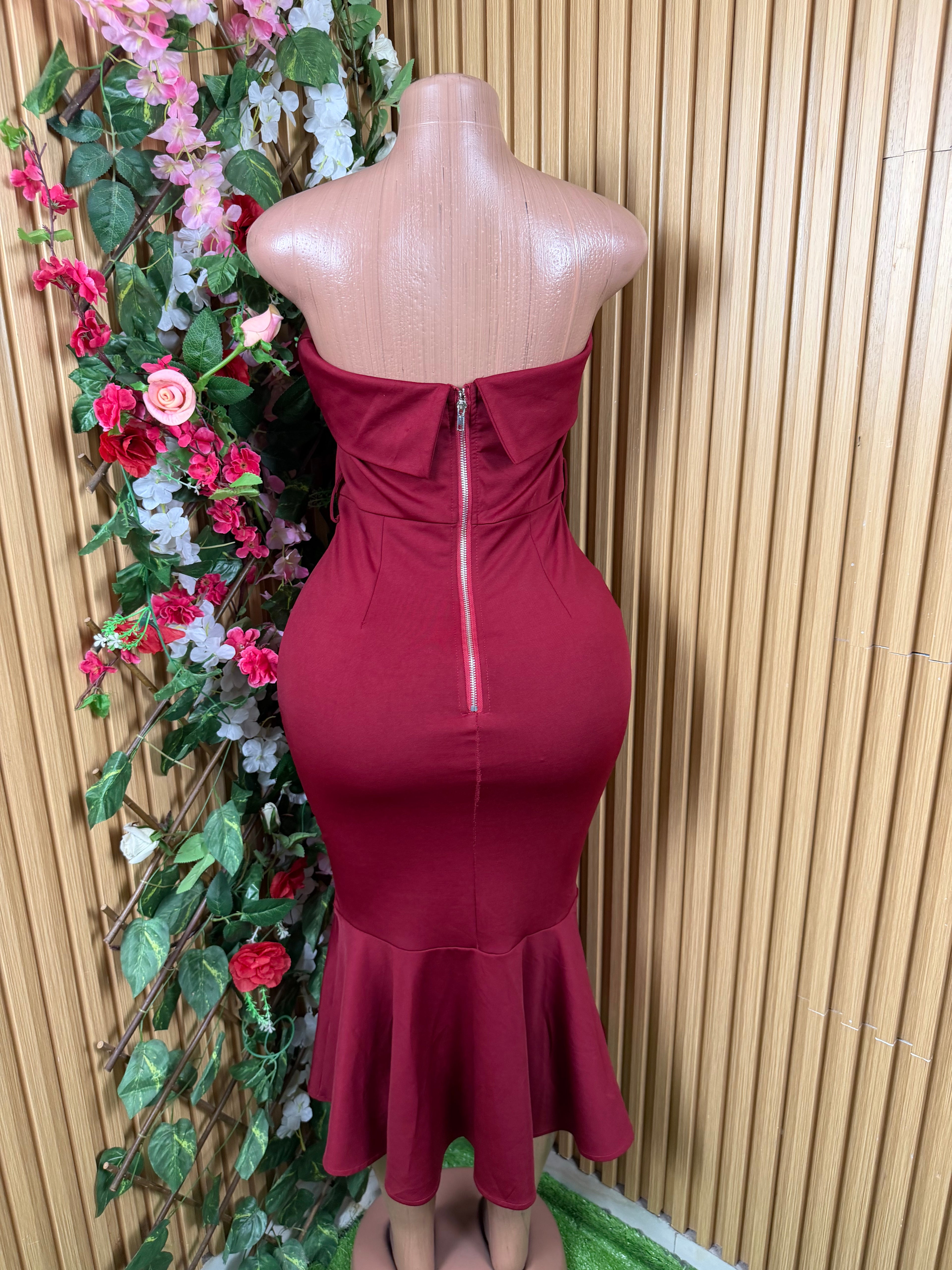 Robe moulante sans manches bustier-S