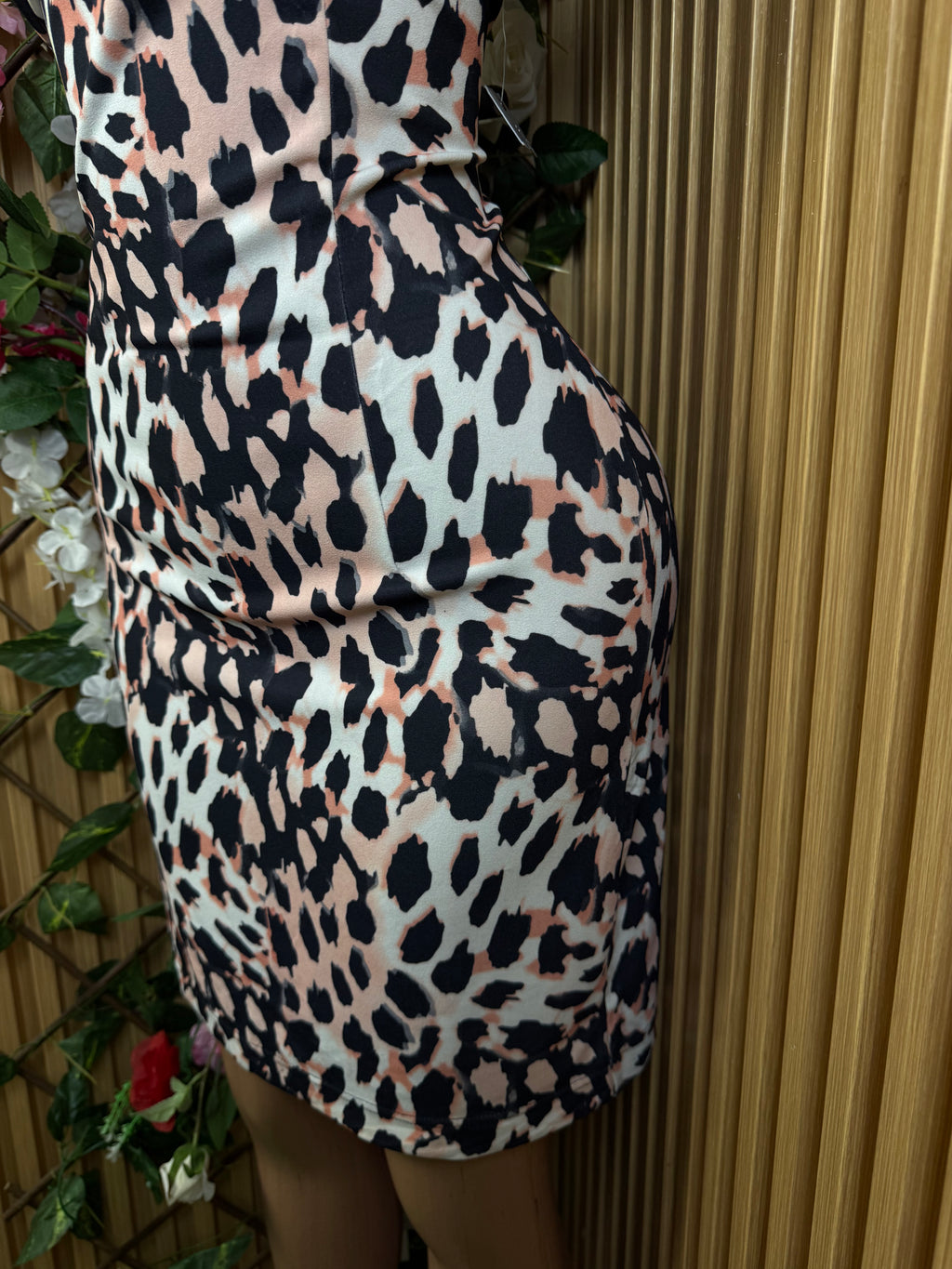 Robe moulante slim sans manches Imprimée animal - Perluna Store