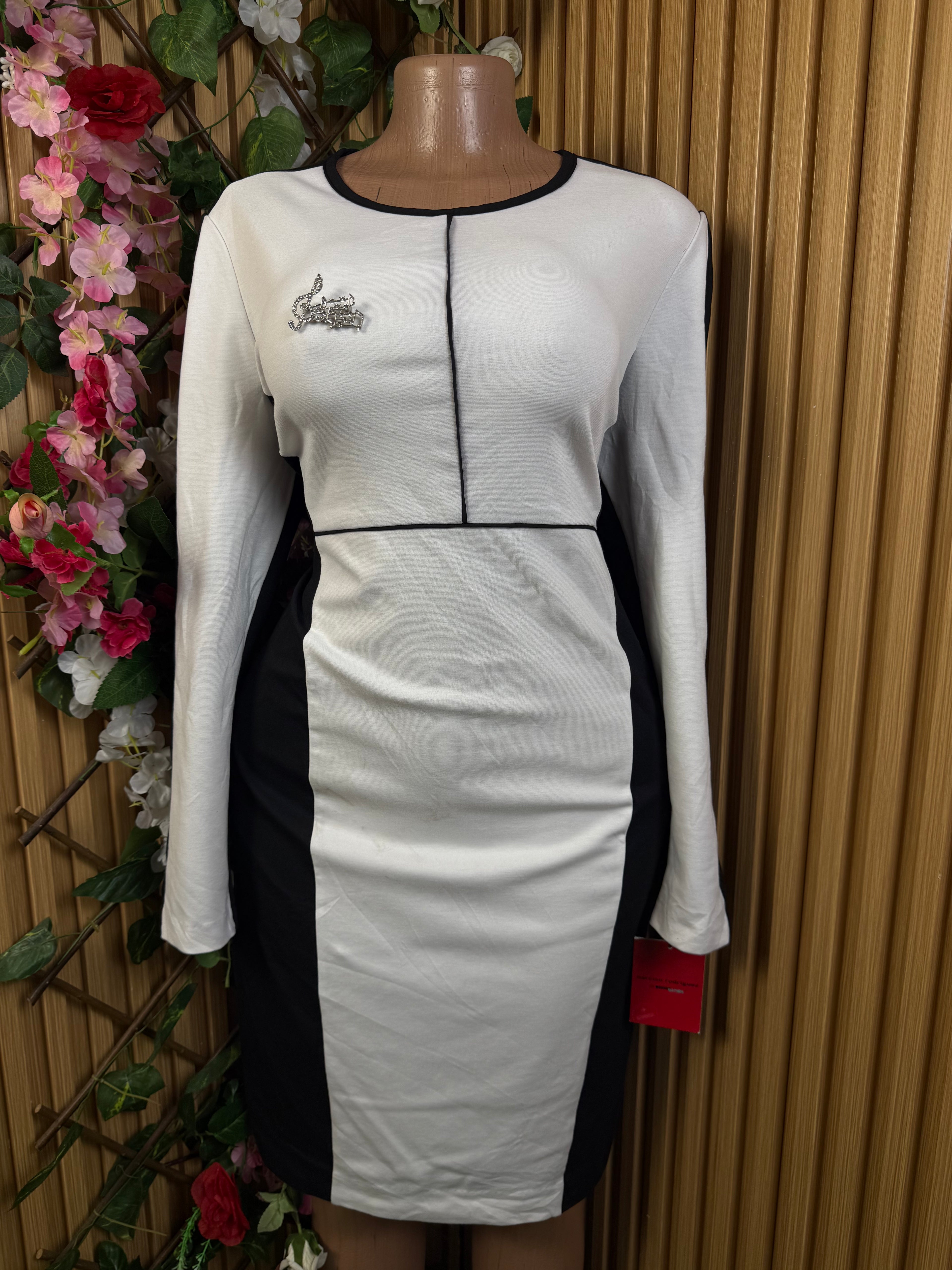 Robe moulante manches longues deux temps - Perluna Store