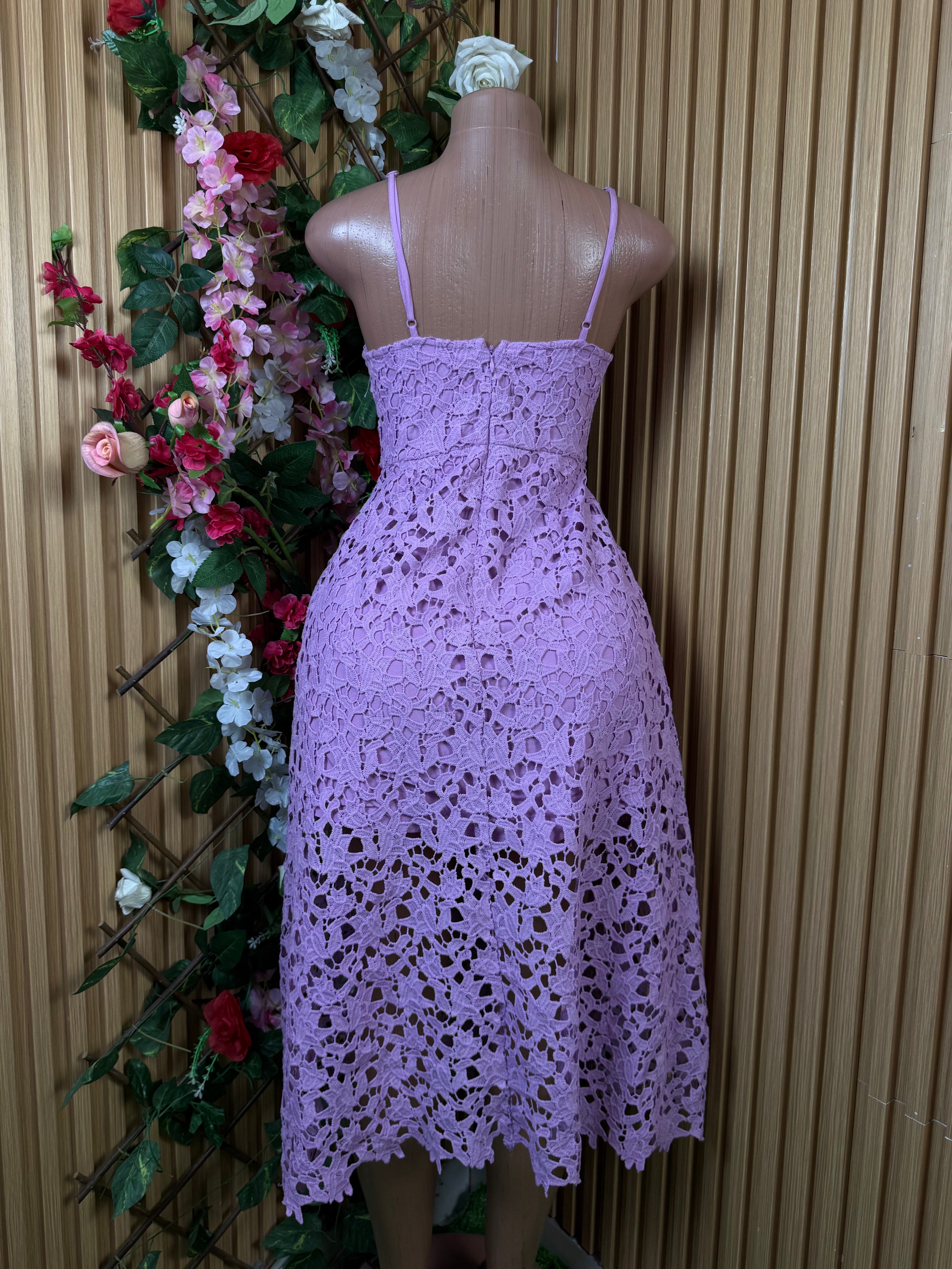 Robe droite mi- longue à fines bretelles imprimée bretelles - Perluna Store