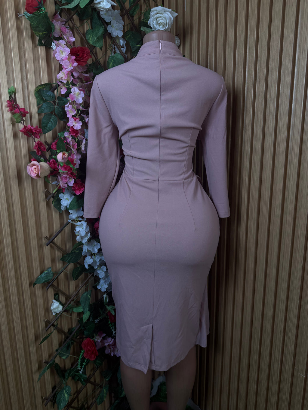 Robe moulante stylée manches longues - Perluna Store