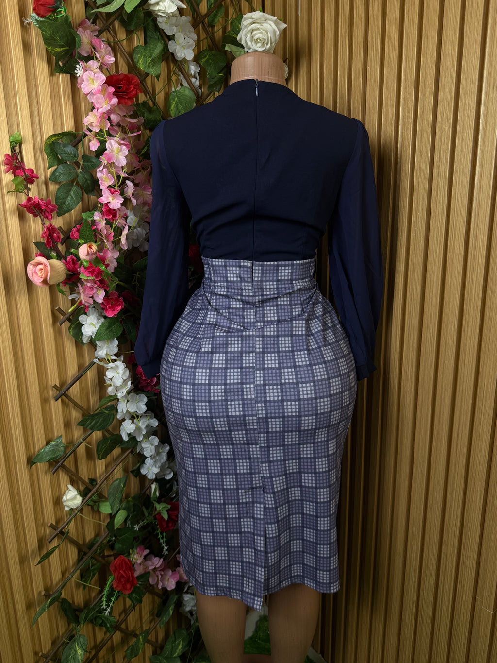 Robe moulante manches longue à deux temps - Perluna Store