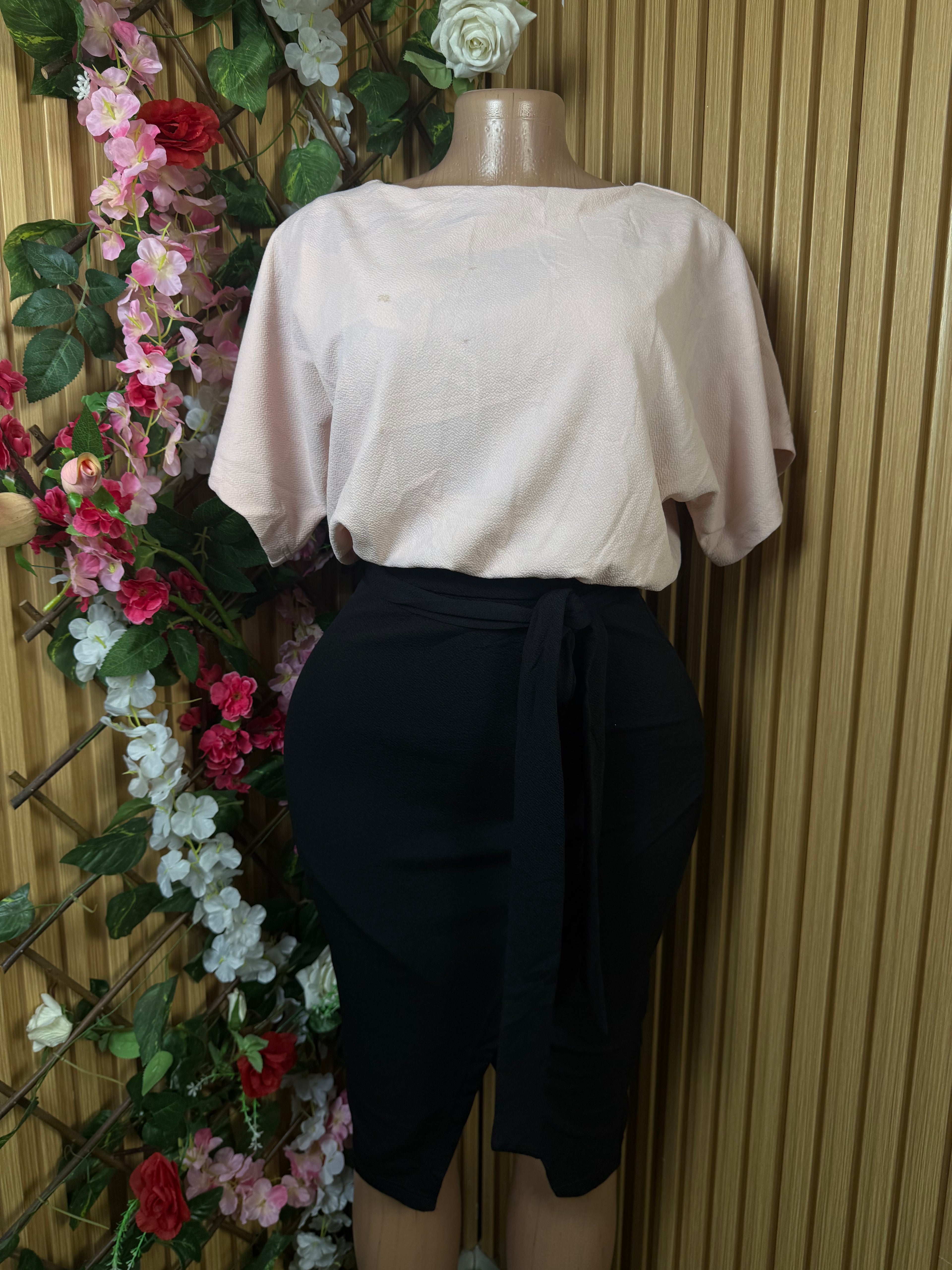 Robe droite manches courtes deux temps - Perluna Store