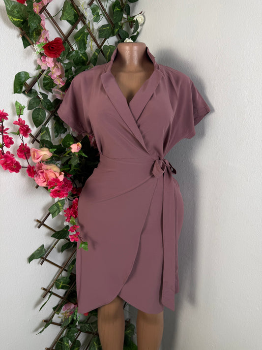 Robe portefeaulle colle en V