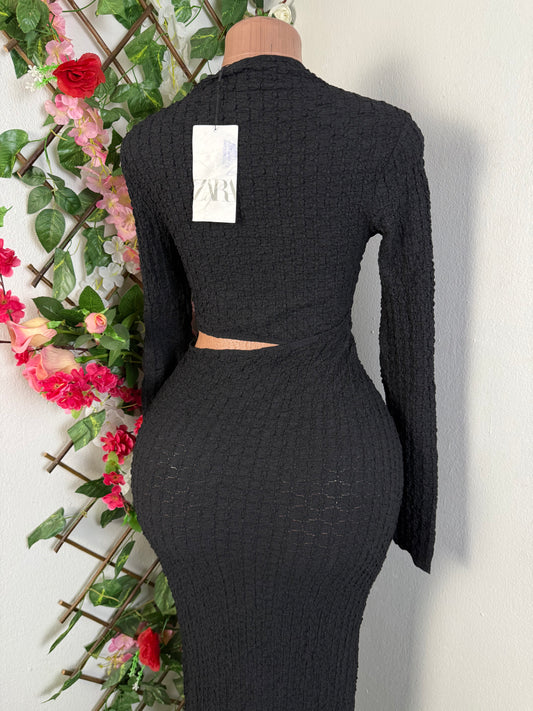 Robe moulante manches longues