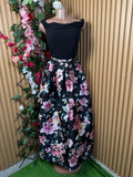 Robe évasée longues à fines bretelles décollectée - Perluna Store
