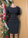 Robe moulante manches courtes décollectée - Perluna Store