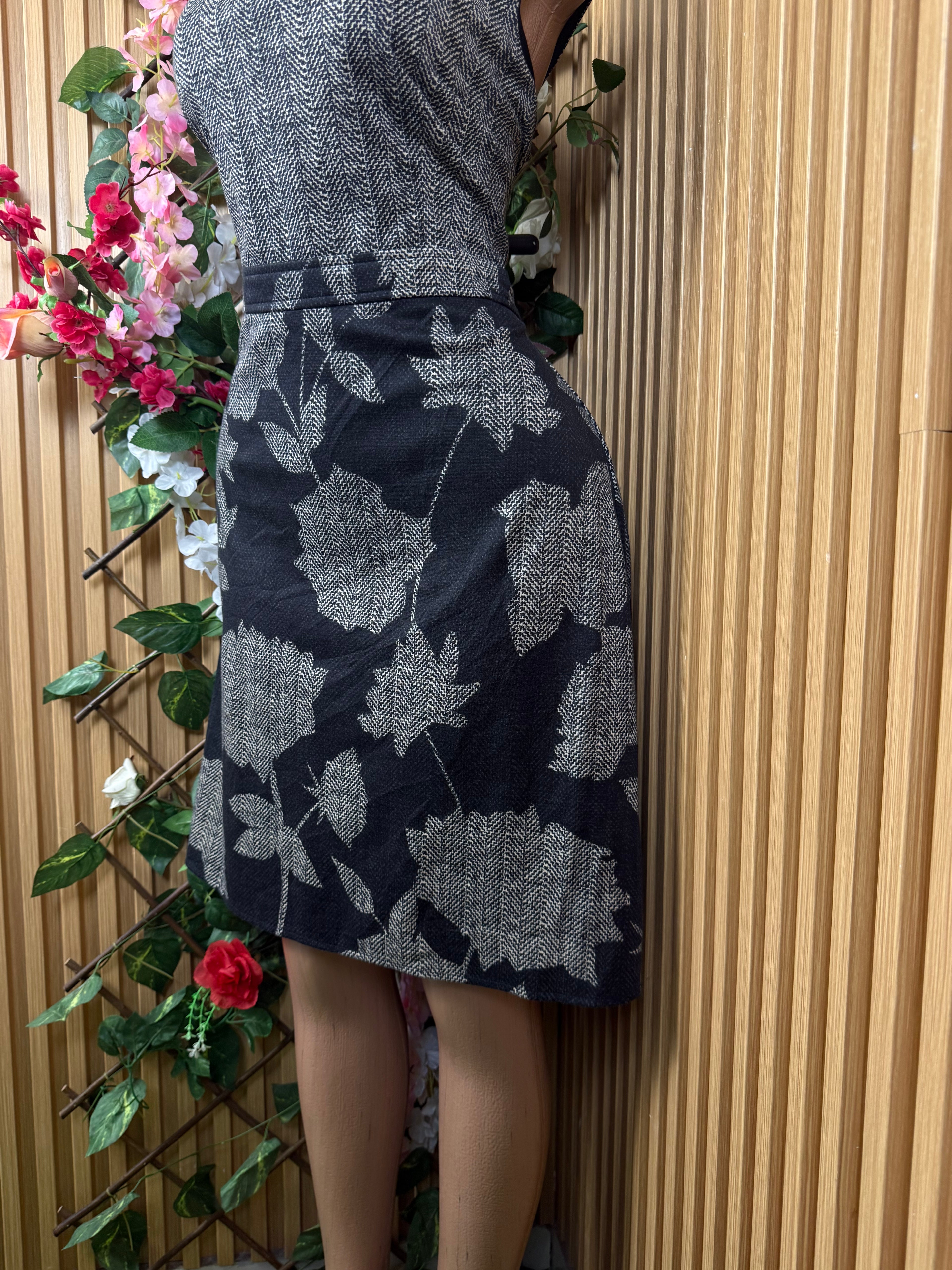 Robe évasée  sans manches imprimée en deux temps - Perluna Store
