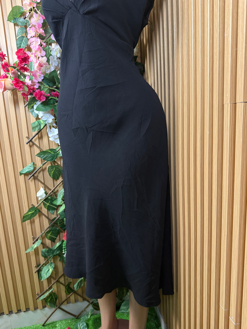 Robe évasée longue sans manches décollectée - Perluna Store