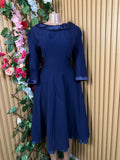 Robe évasée manches longues décollectée - Perluna Store