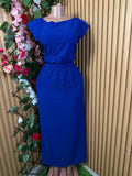 Robe droite longue sans manches décollectée - Perluna Store