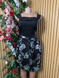 Robe évasée sans manches col carré - Perluna Store