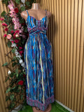 Robe évasée longue sans manches décollectée - Perluna Store
