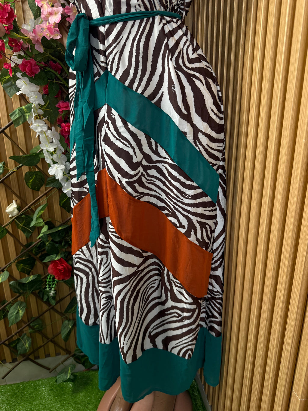 Robe évasée stylée sans manches ceintrée - Perluna Store