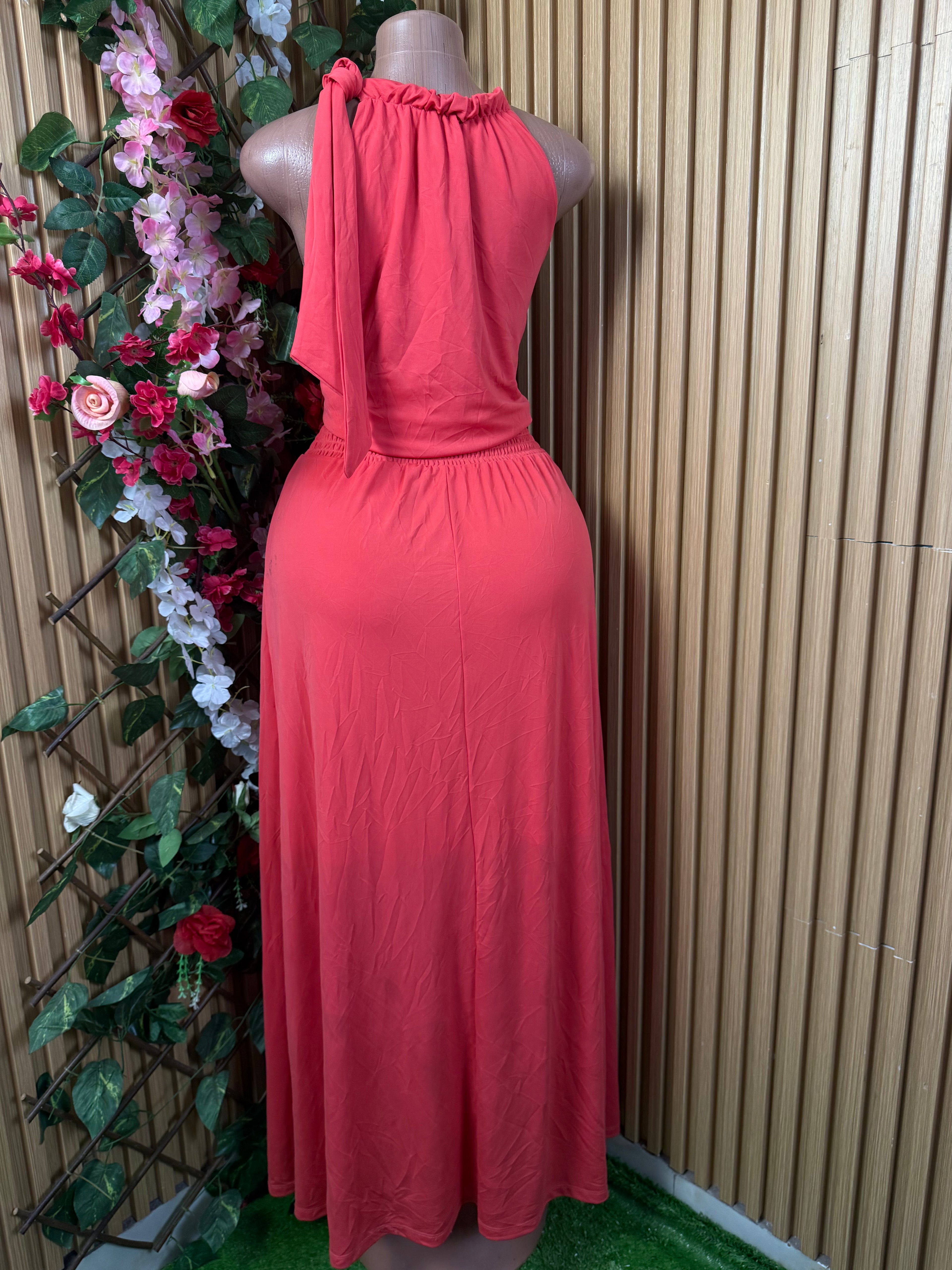 Robe droite élegante longue sans manches - Perluna Store
