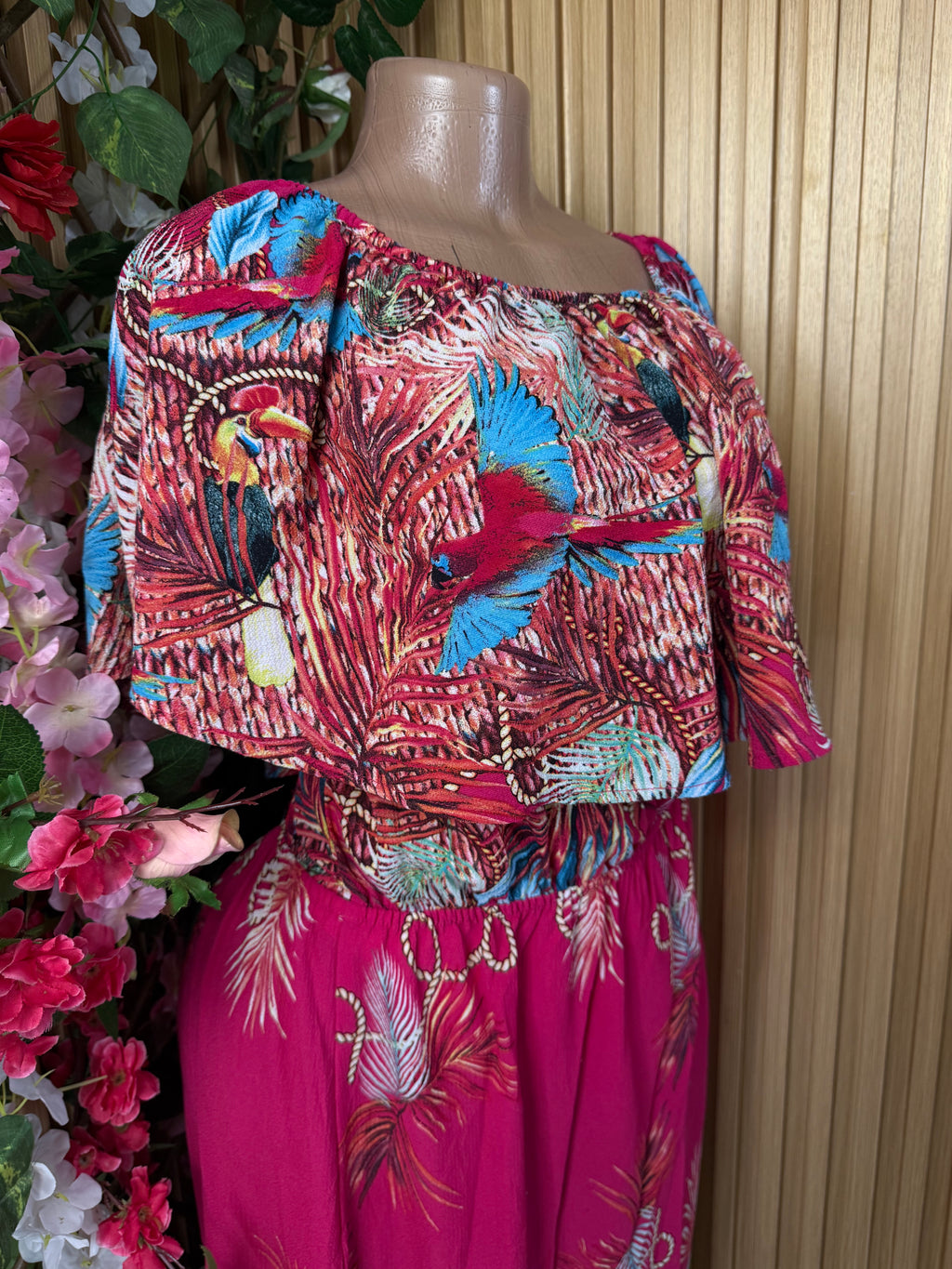 Robe évasée sans manches décollectée - Perluna Store