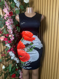Robe moulante slim sans manches drapée - Perluna Store