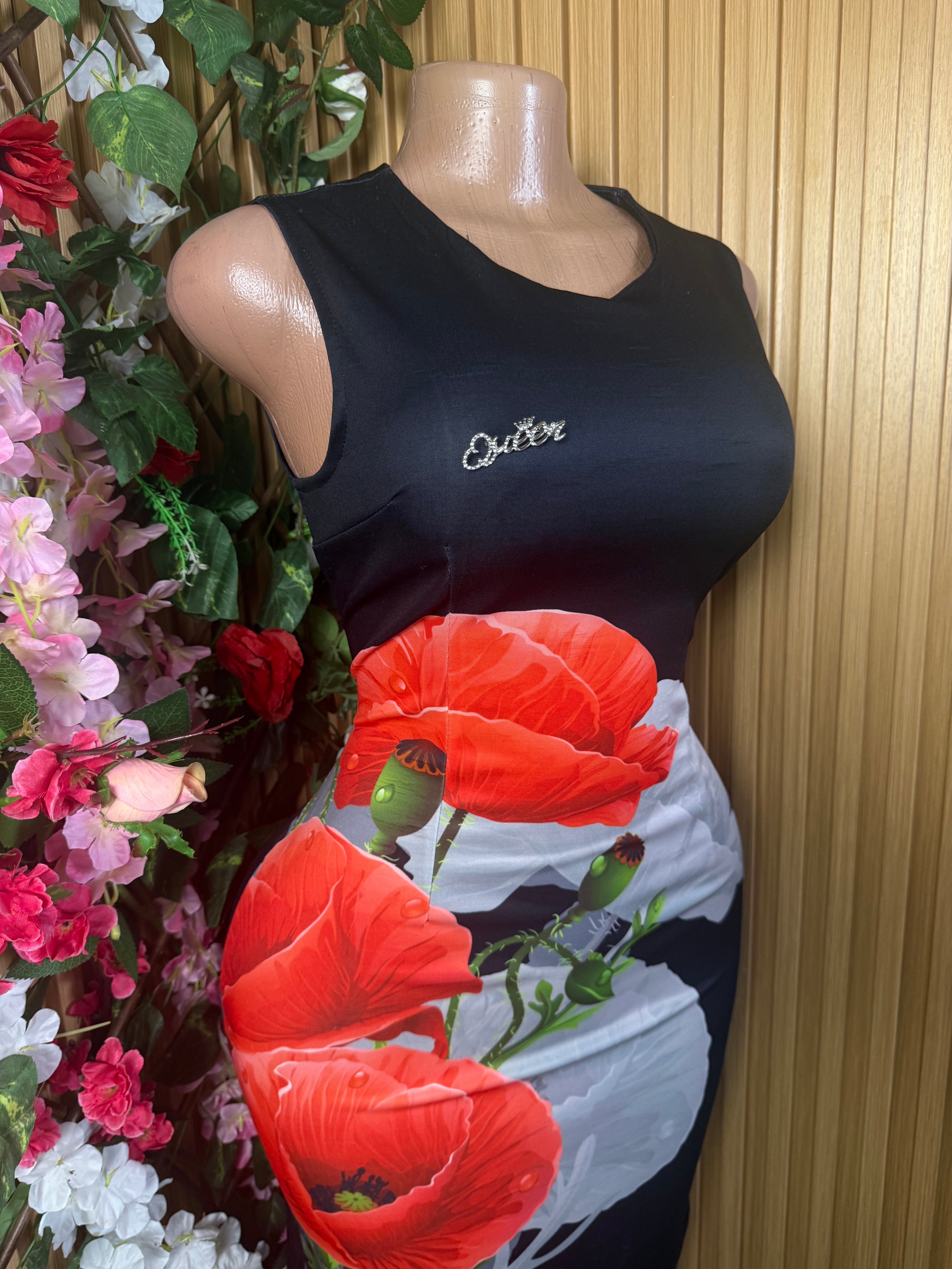 Robe moulante slim sans manches drapée - Perluna Store