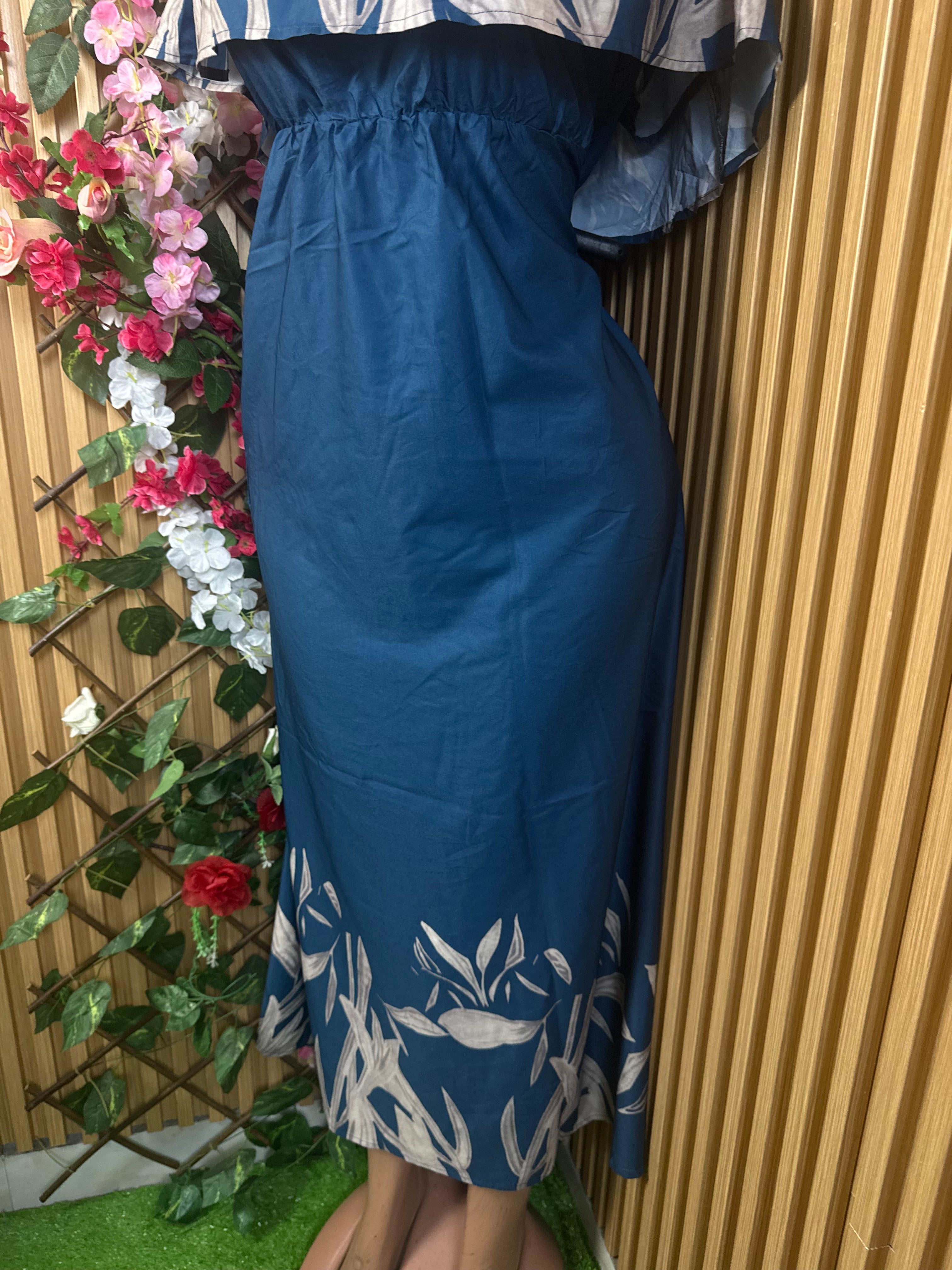 Robe évasée longue sans manches décollétée - Perluna Store