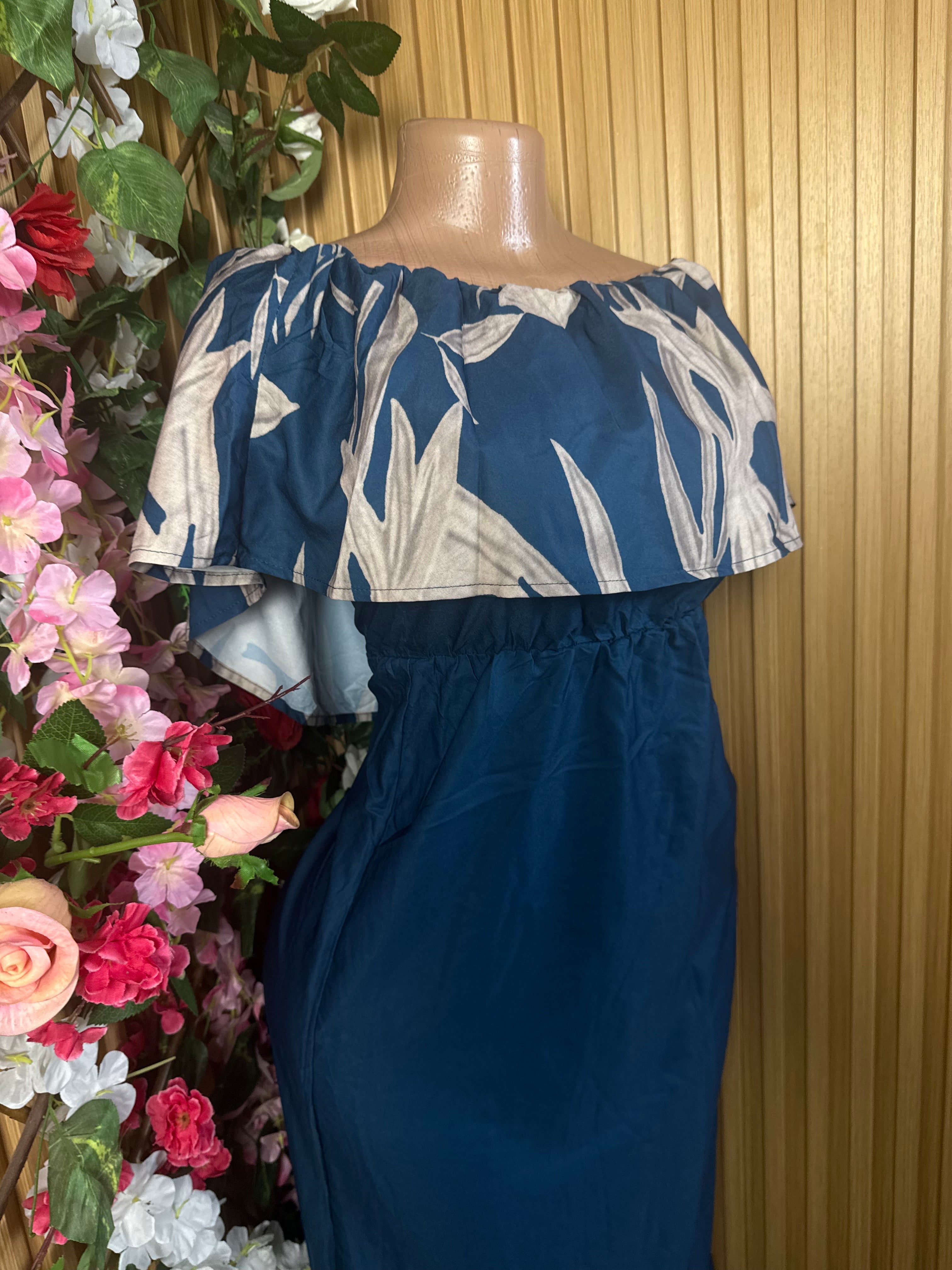 Robe évasée longue sans manches décollétée - Perluna Store