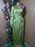 Robe moulante longue à une seule manches ceintrée - Perluna Store