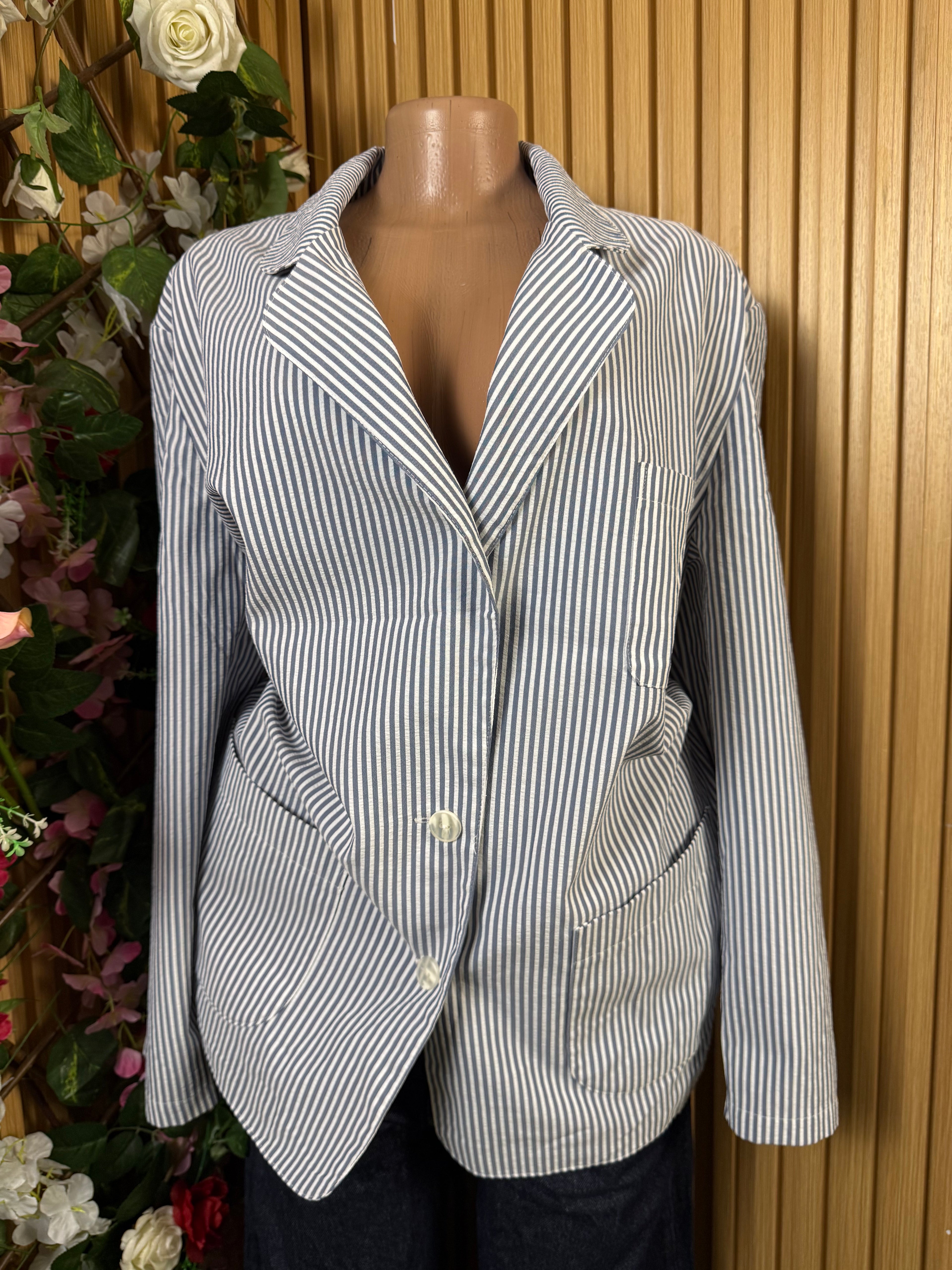 Veste blazer pour femme couleur gris à 3 bouton - Perluna Store