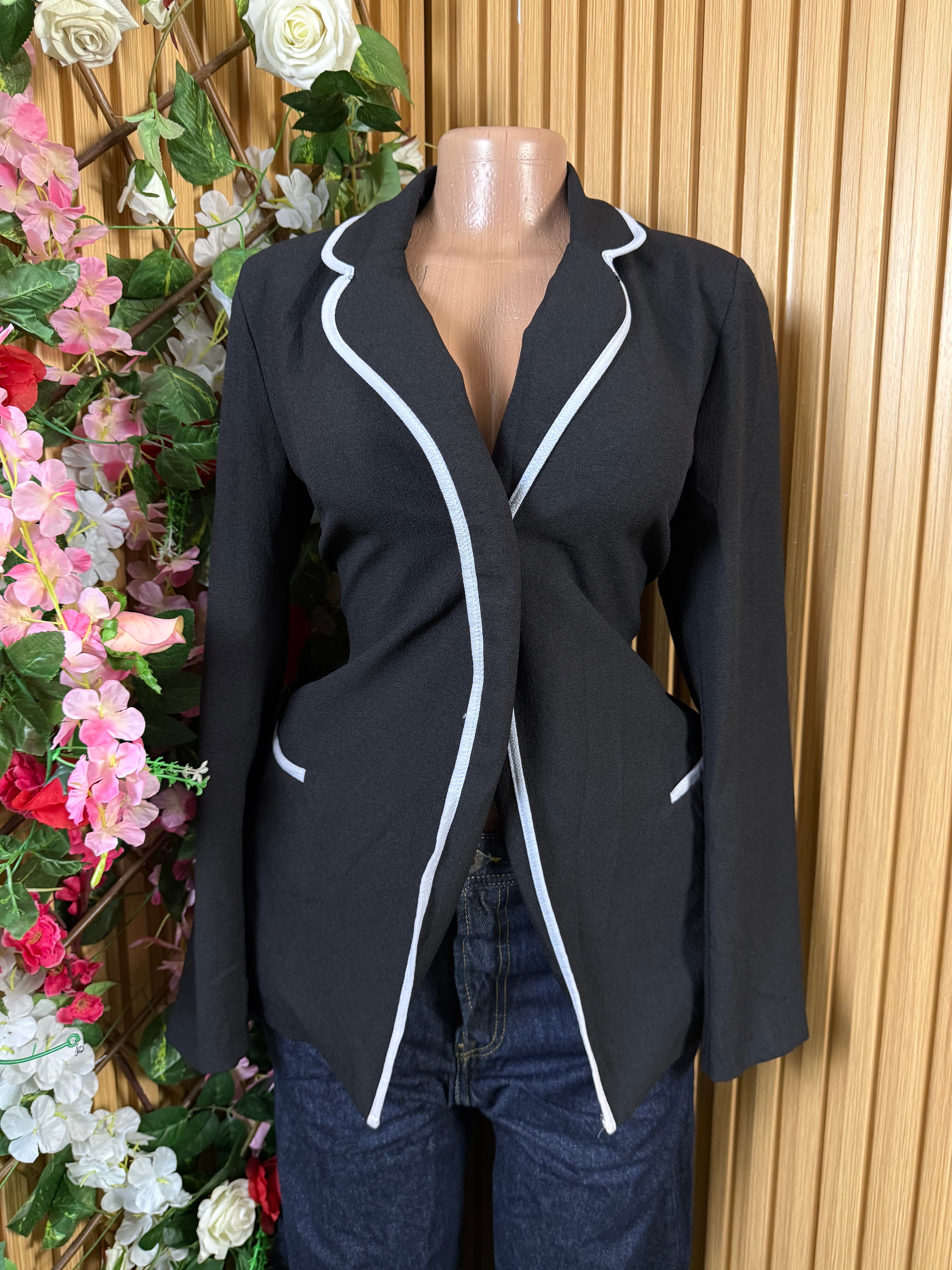 Veste blazer pour femme couleur noire - Perluna Store