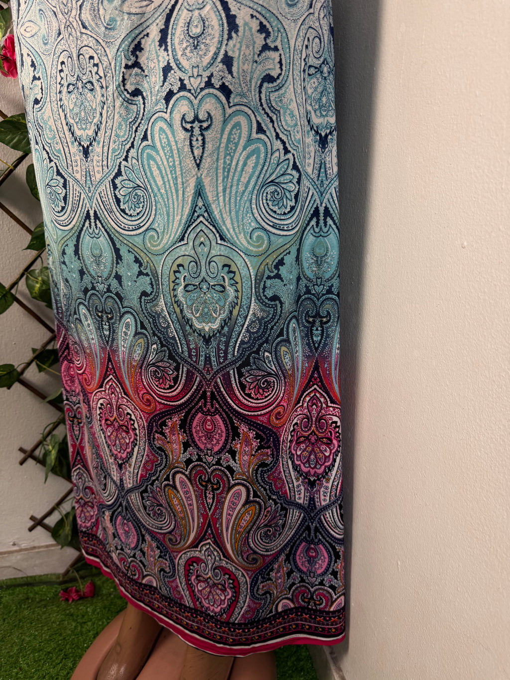 Robe longue sans manches imprimer