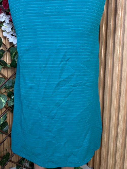 Jupe droite longue de couleur bleu - Perluna Store