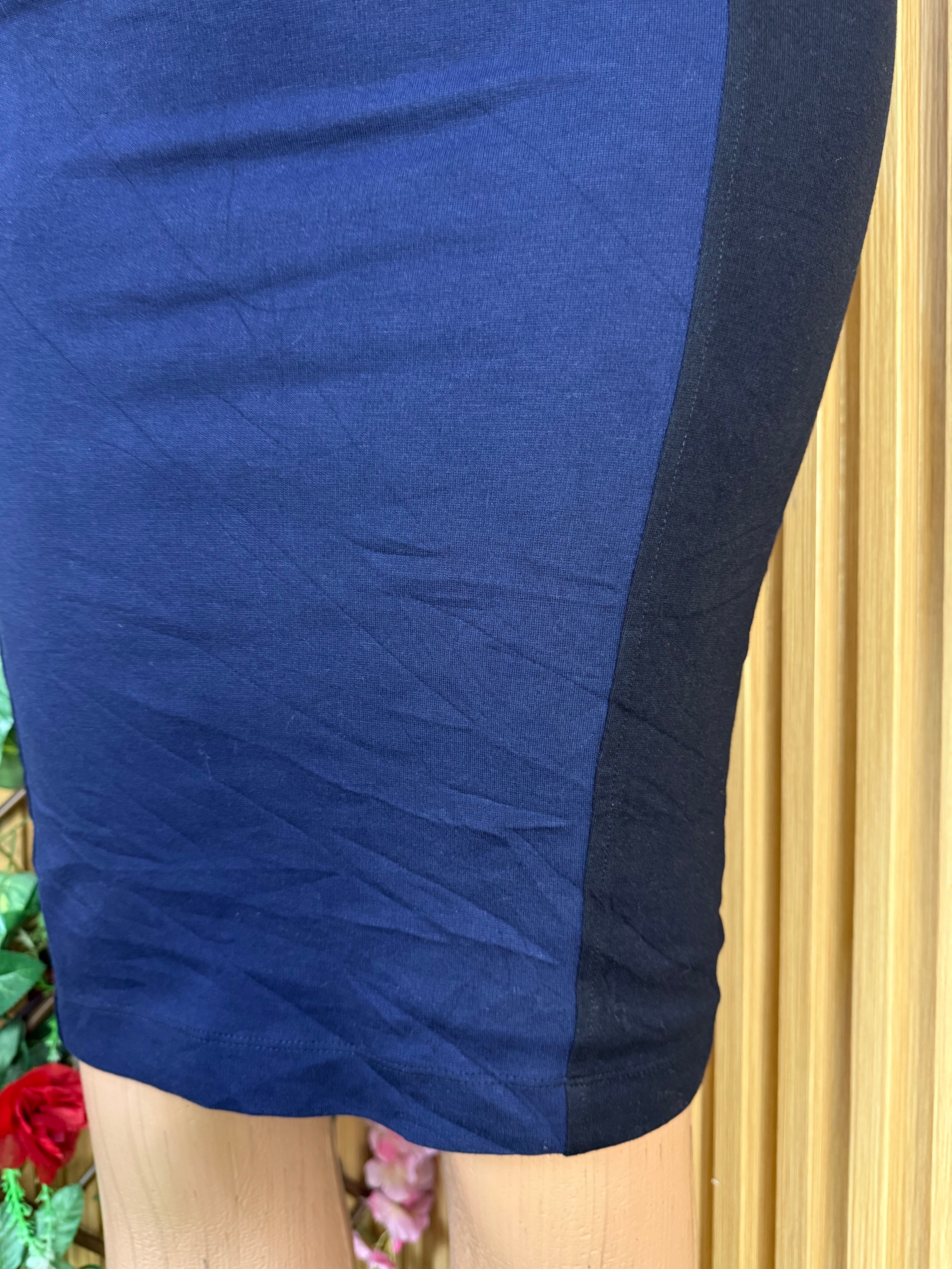 Jupe midi décontracté imprimée bicouleur
