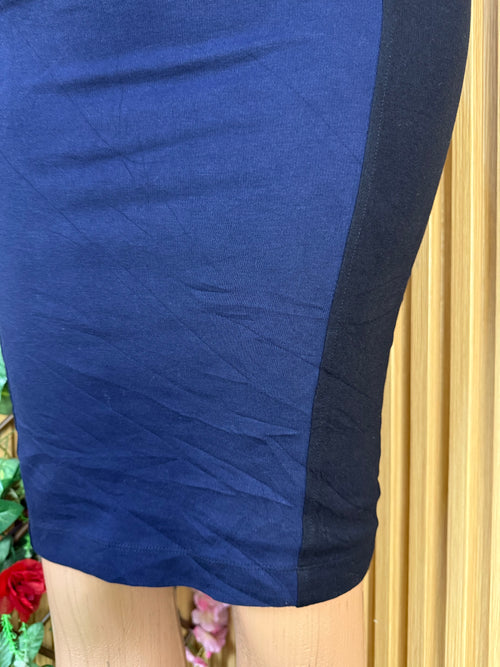 Jupe midi décontracté imprimée bicouleur - Perluna Store