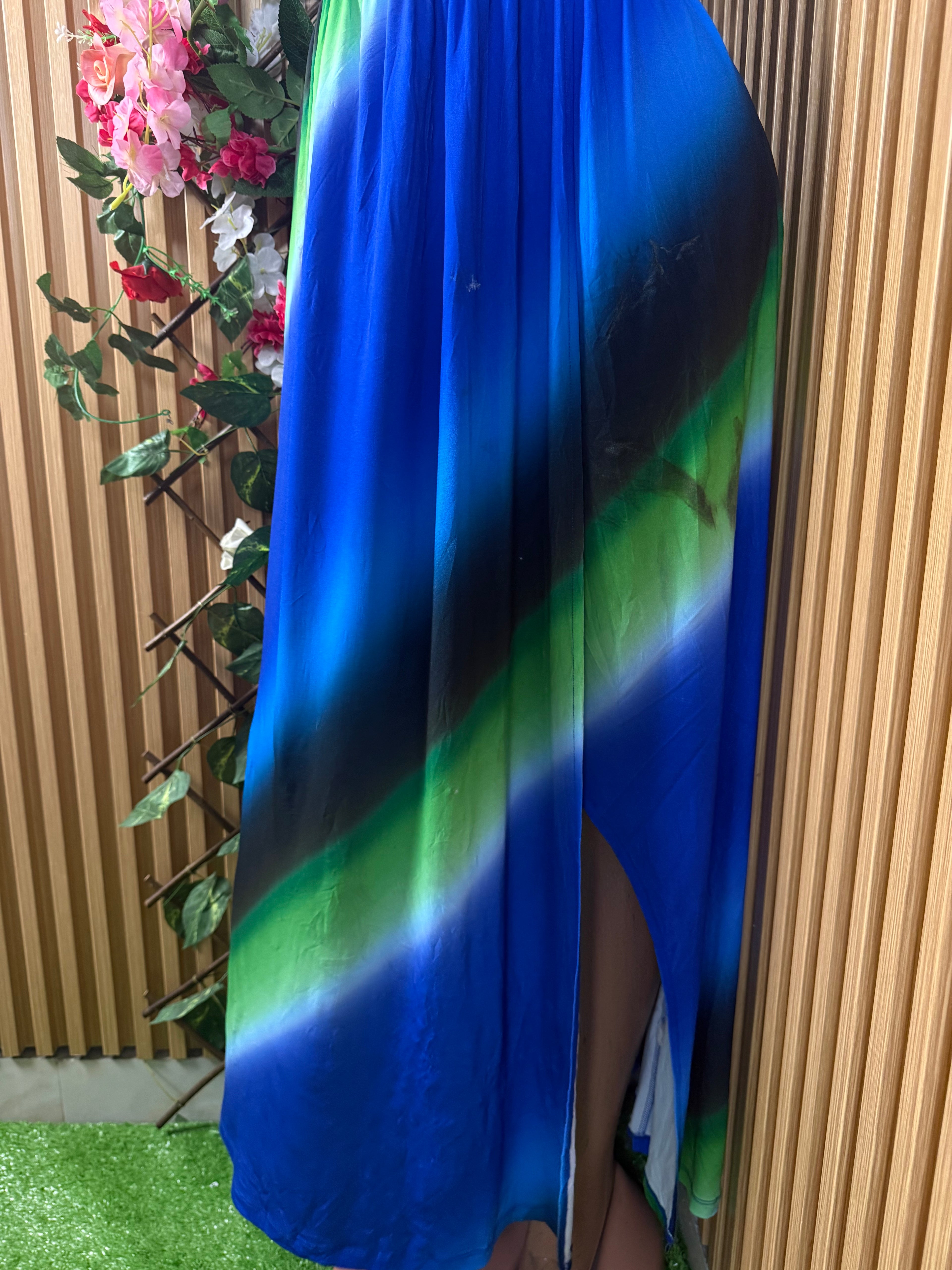 Robe évasée longue sans manches dénudée - Perluna Store