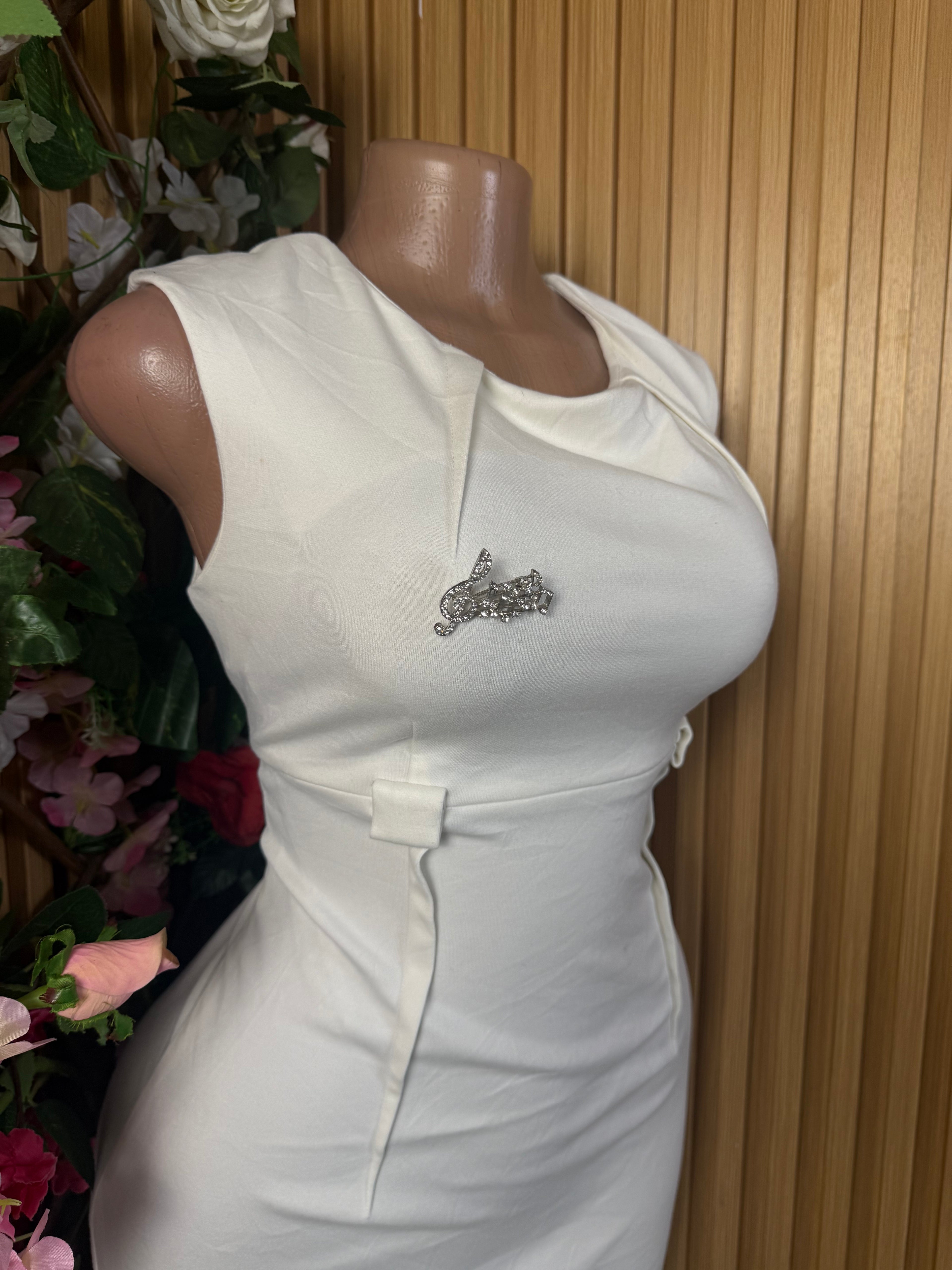 Robe moulante slim sans manches - Perluna Store