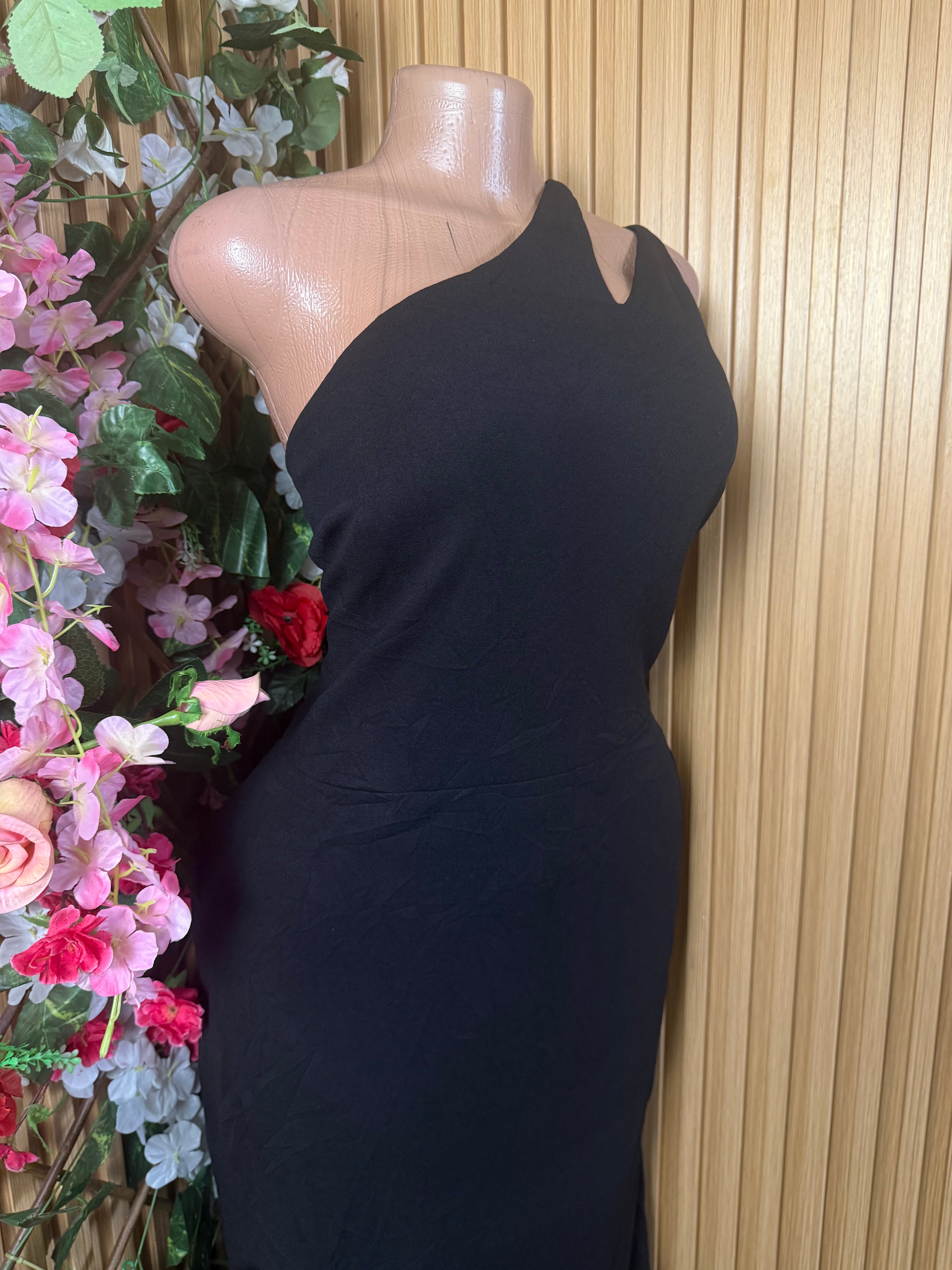 Robe moulante longue slim à une époule - Perluna Store