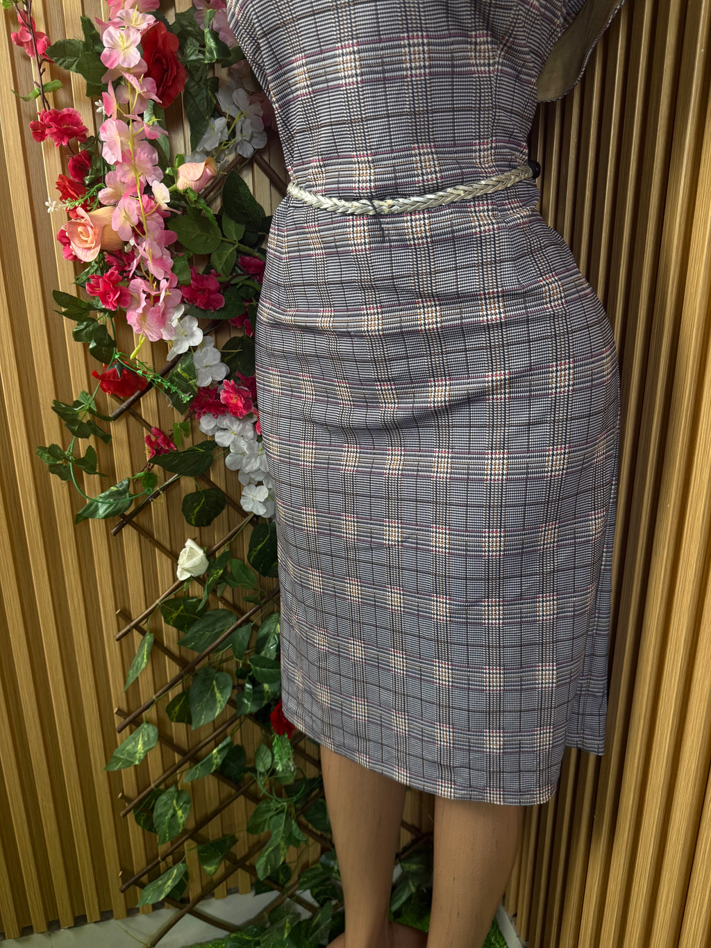 Robe élégante droite mi-longue sans manches - Perluna Store